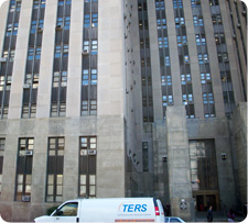 In March of 2010 TERS building restoration was on the job after fire damaged the Manhattan Criminal Courthouse in downtown Manhattan