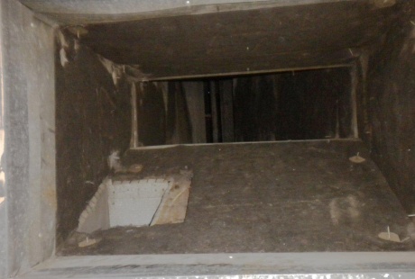Air duct after TERS air quality experts restore air quality
