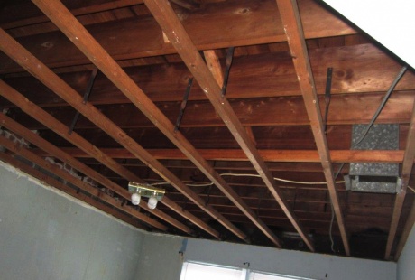 Basement and ceiling water damage restoration after TERS restoration experts