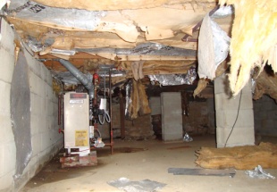 Water Damage Restoration Before and After