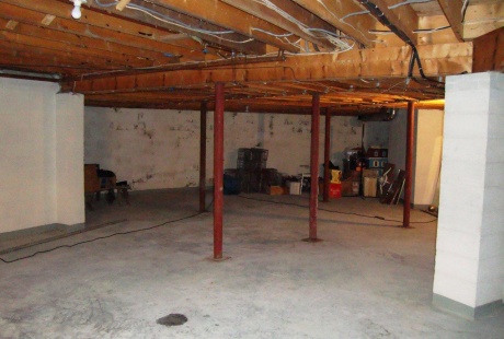 Basement water damage restoration after TERS building restoration services